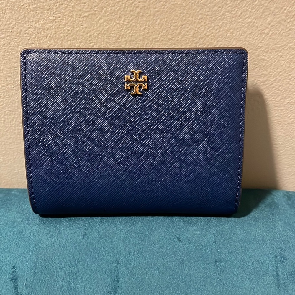 Tory Burch compact color block mini wallet